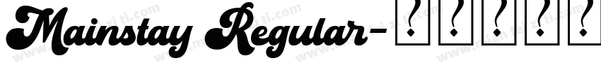 Mainstay Regular字体转换